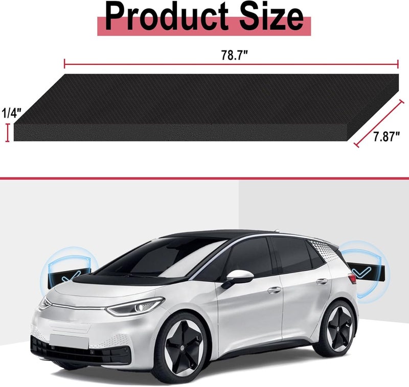 BFXM Garage Wall Protector for Car Doors, Garage Wall Bumper, Waterproof Garage Anti-Collision Strip, 78.74" x 7.87" x 0.23" Self Adhesive EVA Foam for Collision Protection (2 Pack) - Image 2